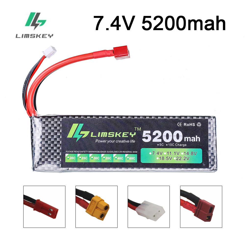 Hobby Rc Quadcopters - Limskey Güç Bataryası 7.4V 5200mAh Batarya