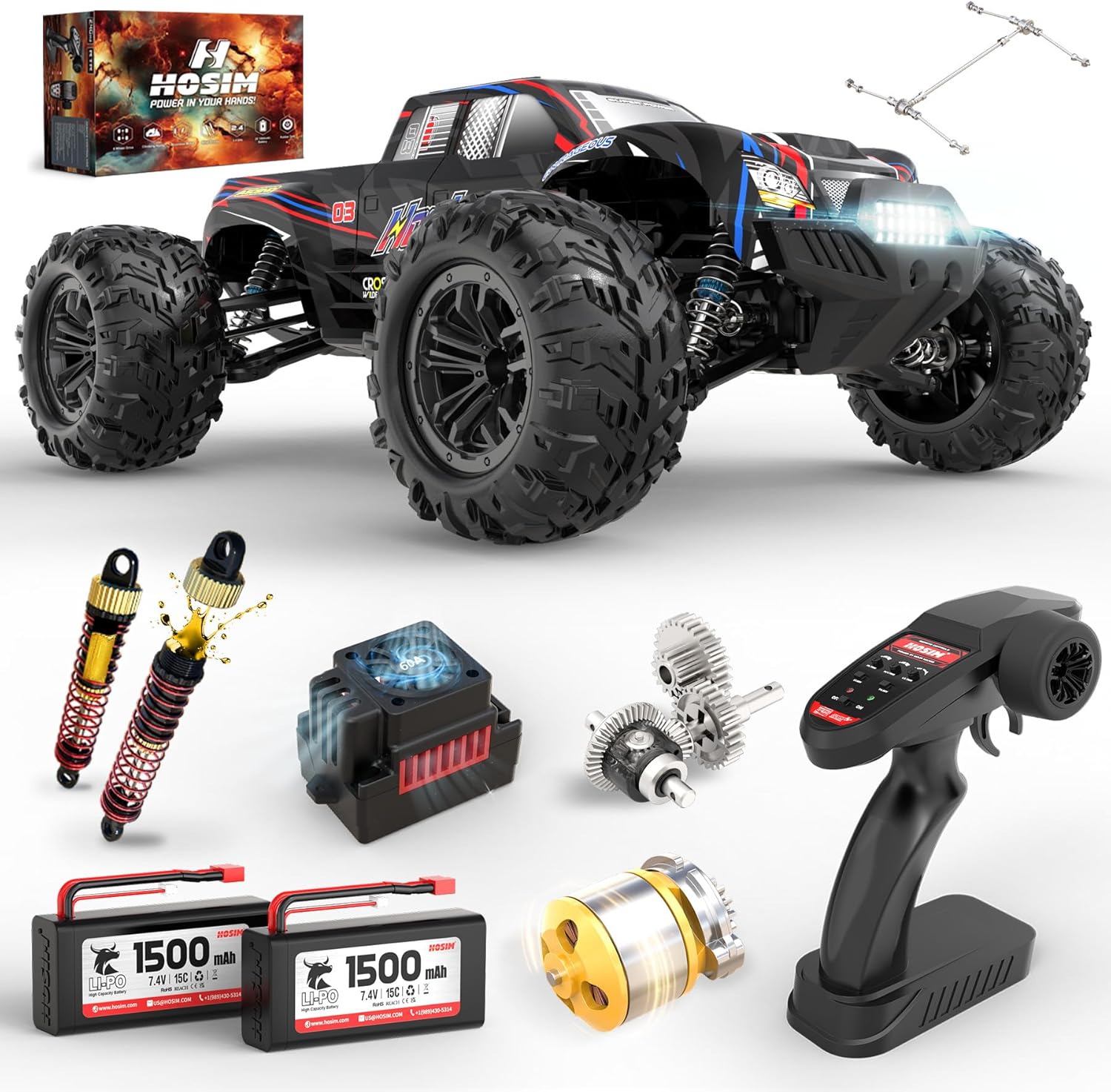 Rc Hobby Grade Monster Truck - 60+ KM/S Hızında Fırçasız RC Canavar