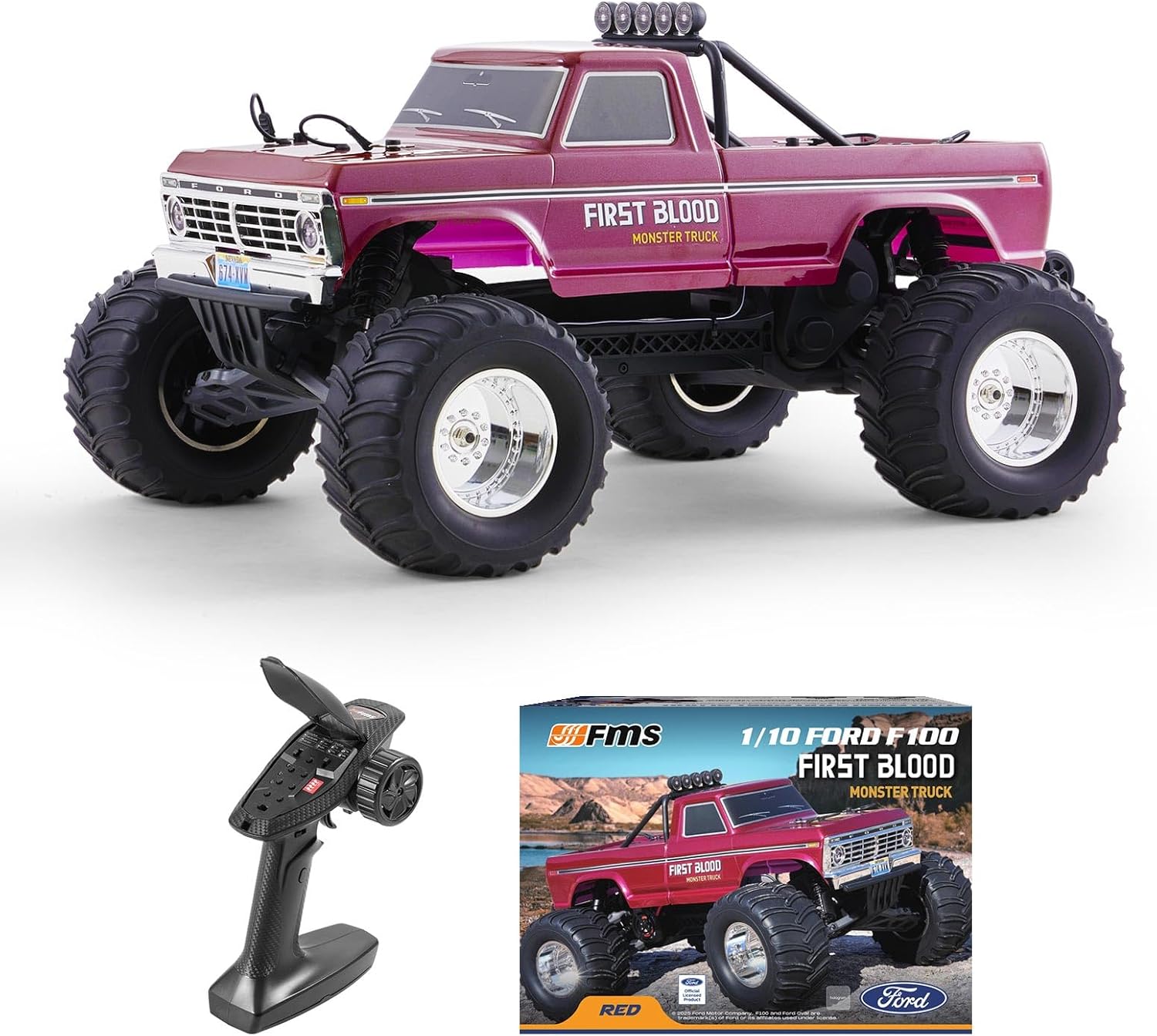 Rc Hobby Grade Monster Truck - 1/10 Ölçekli Ford F-100 RC Canavar