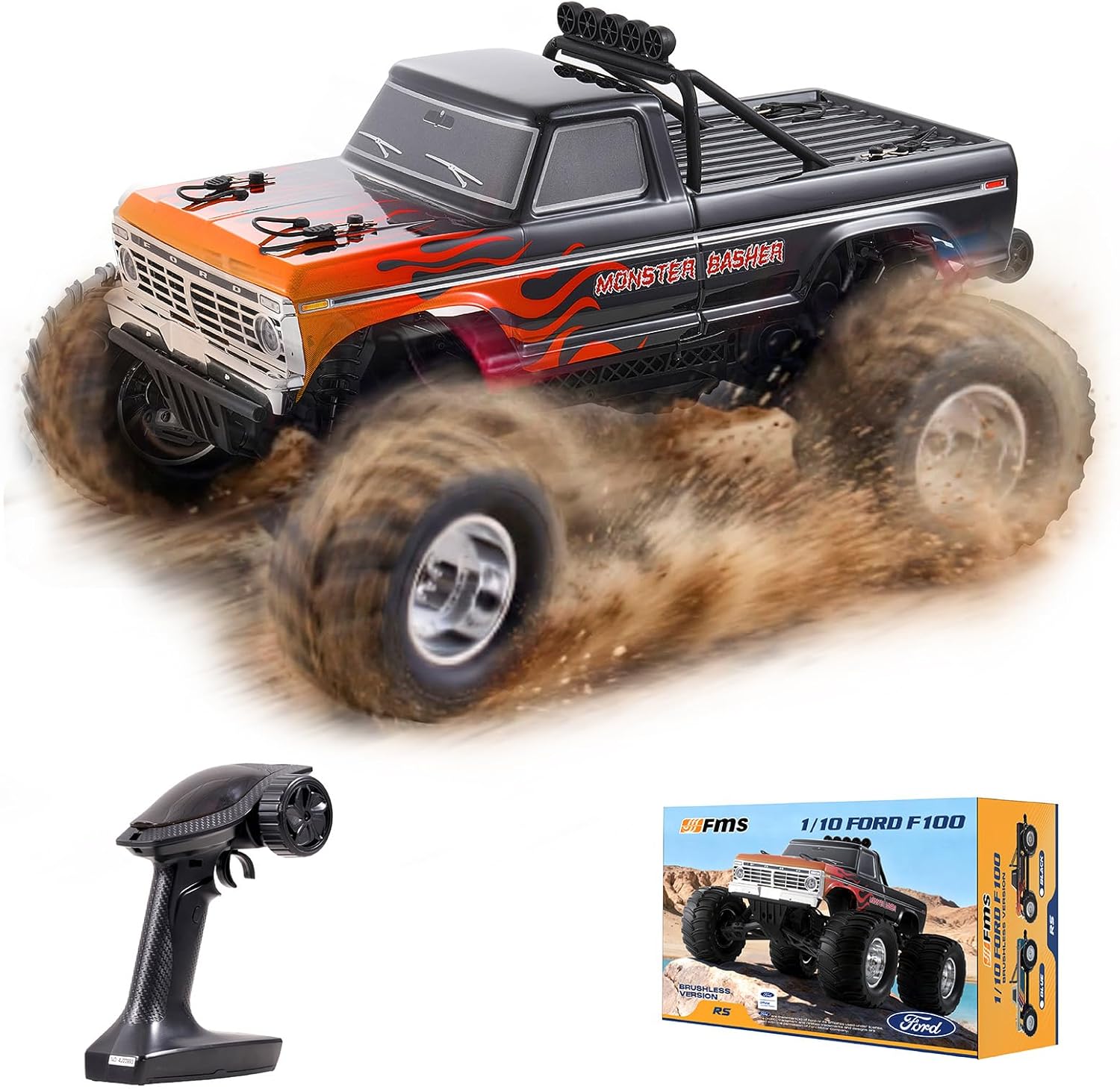 Rc Hobby Grade Monster Truck - 1/10 Ford F-100 Fırçasız Monster Truck