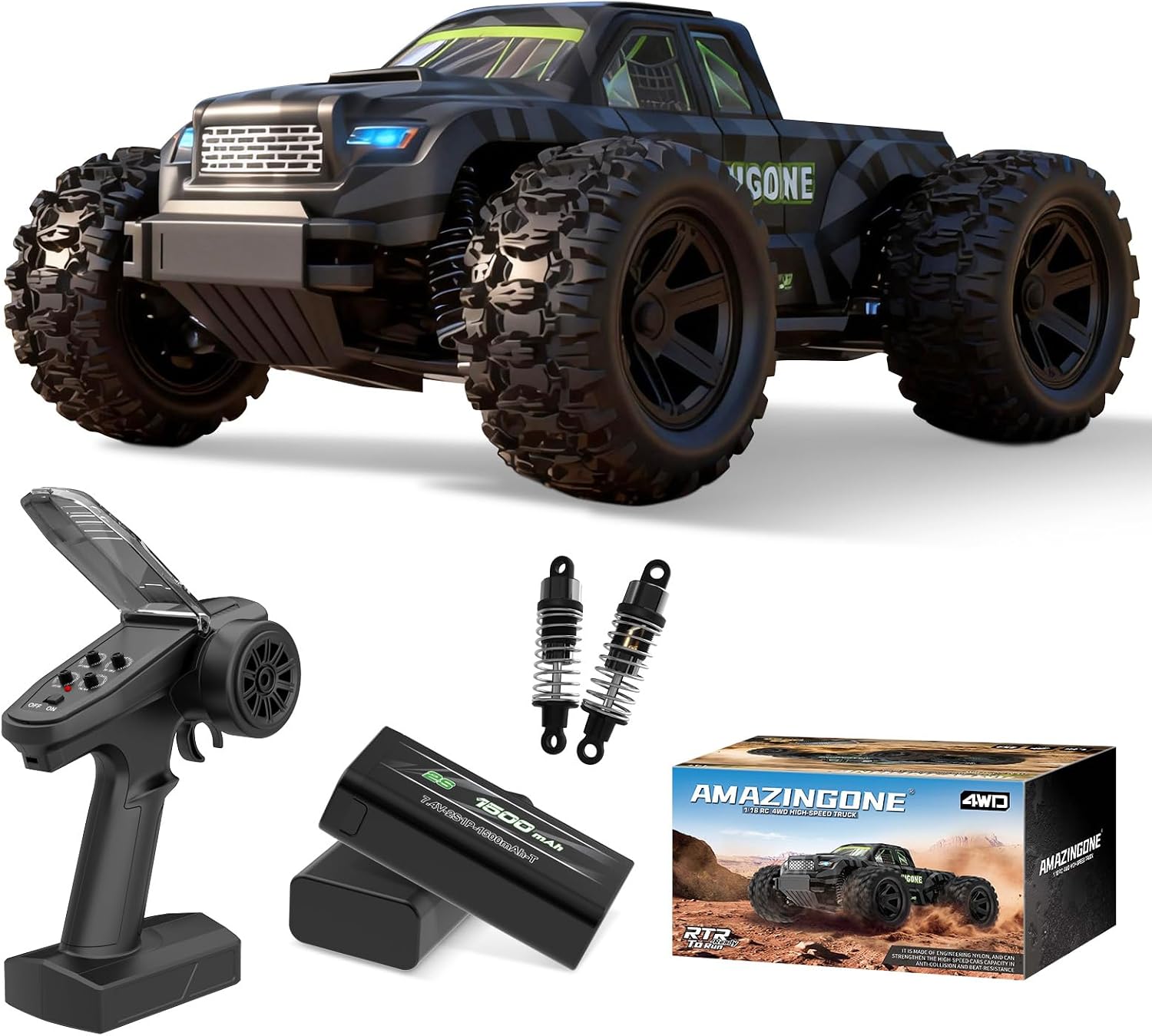 Rc Hobby Grade Monster Truck - JT18W 1/18 Ölçekli Yüksek Hızlı 35KMH