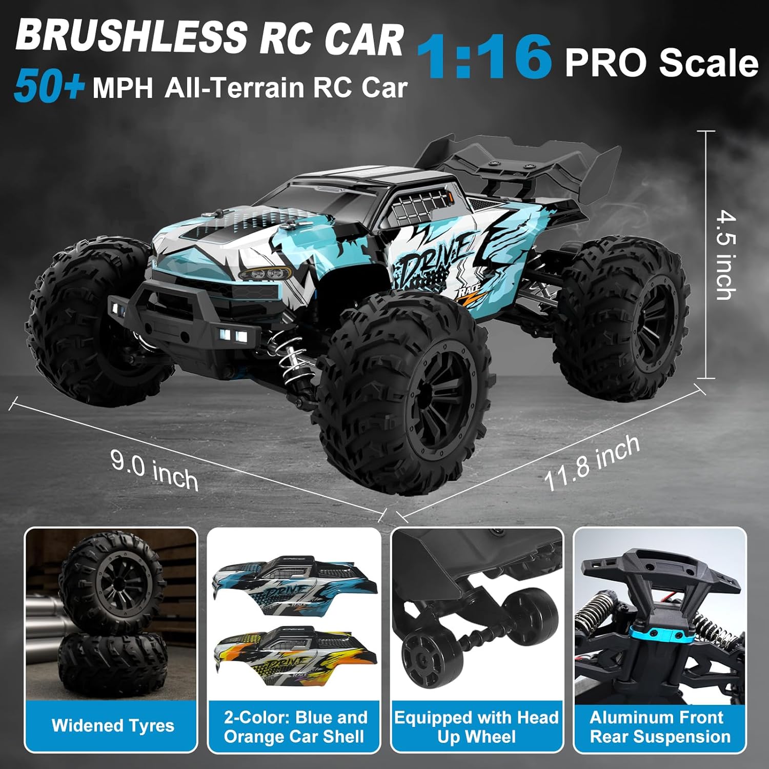 Fırçasız RC Canavar Kamyon 1:1 - Rc Hobby Grade Monster Truck incelemesi ve fiyatı