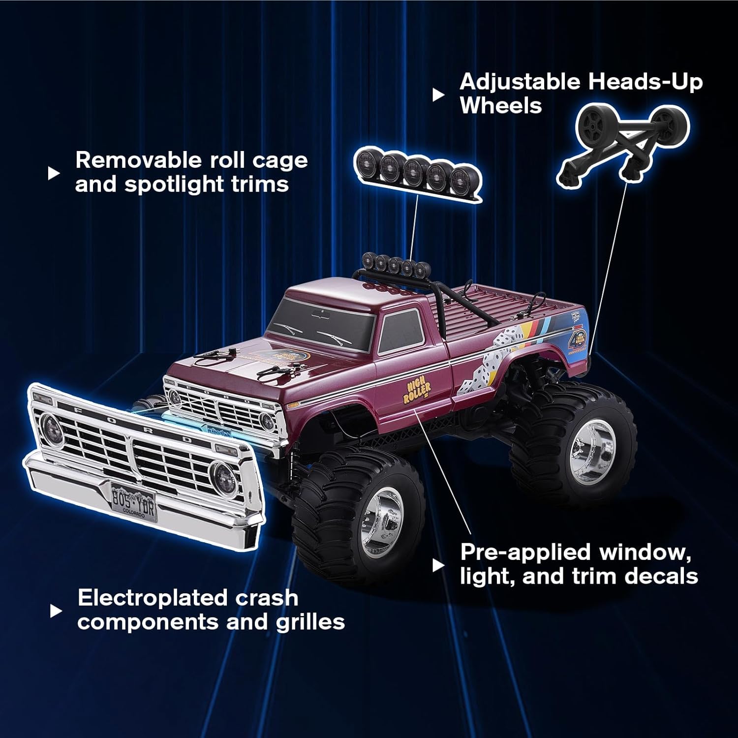 1/10 Ölçekli Ford F-100 RC Can - Rc Hobby Grade Monster Truck incelemesi ve fiyatı