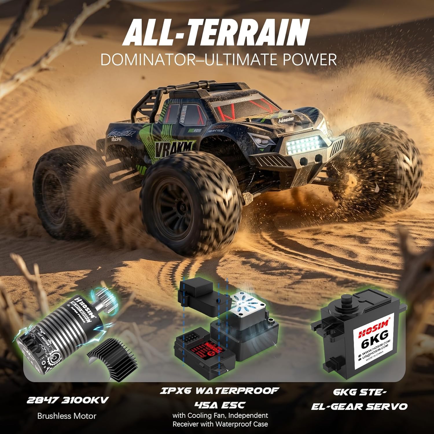 Yetişkinler İçin Fırçasız RC A - Rc Hobby Grade Monster Truck incelemesi ve fiyatı