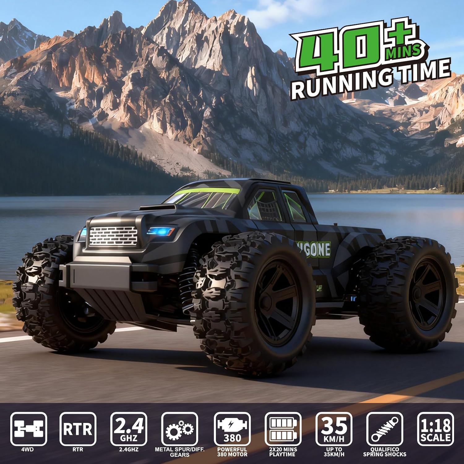 JT18W 1/18 Ölçekli Yüksek Hızl - Rc Hobby Grade Monster Truck incelemesi ve fiyatı